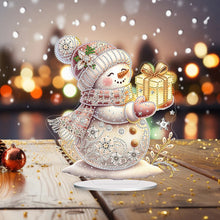 Load image into Gallery viewer, Christmas Snowman-Single Side Drill-Diamond Desktop Ornament
