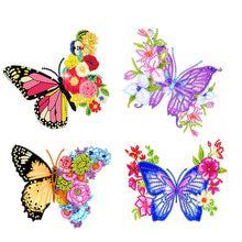 Load image into Gallery viewer, 4pcs/set-Butterfly-Diamond Sticker
