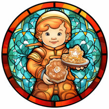 Load image into Gallery viewer, Stained Glass Christmas-Full Round Diamond Painting-30x30cm
