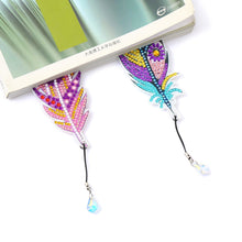 Load image into Gallery viewer, DIY Diamond Painting-Feather Bookmark
