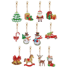 Load image into Gallery viewer, 12Pcs/Set Christmas-Double Side Drill-Diamond Keychain
