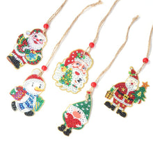 Load image into Gallery viewer, 5pcs/set Double Sided Christmas DIY Diamond Painting  Hanging Pendant Trees Decoration
