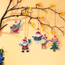 Load image into Gallery viewer, 5pcs/set Double Sided Christmas DIY Diamond Painting  Hanging Pendant Trees Decoration
