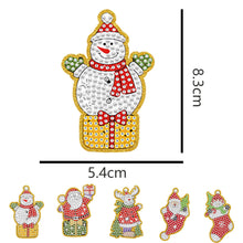 Load image into Gallery viewer, 5pcs/set Double Sided Christmas DIY Diamond Painting  Hanging Pendant Trees Decoration
