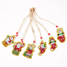 Load image into Gallery viewer, 5pcs/set Double Sided Christmas DIY Diamond Painting  Hanging Pendant Trees Decoration
