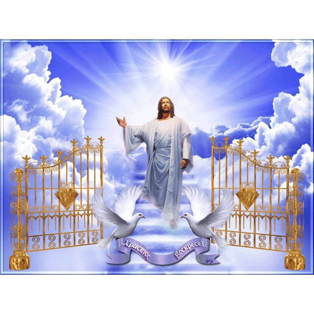 Religion Door - Full Drill Round Drill - 40x30cm