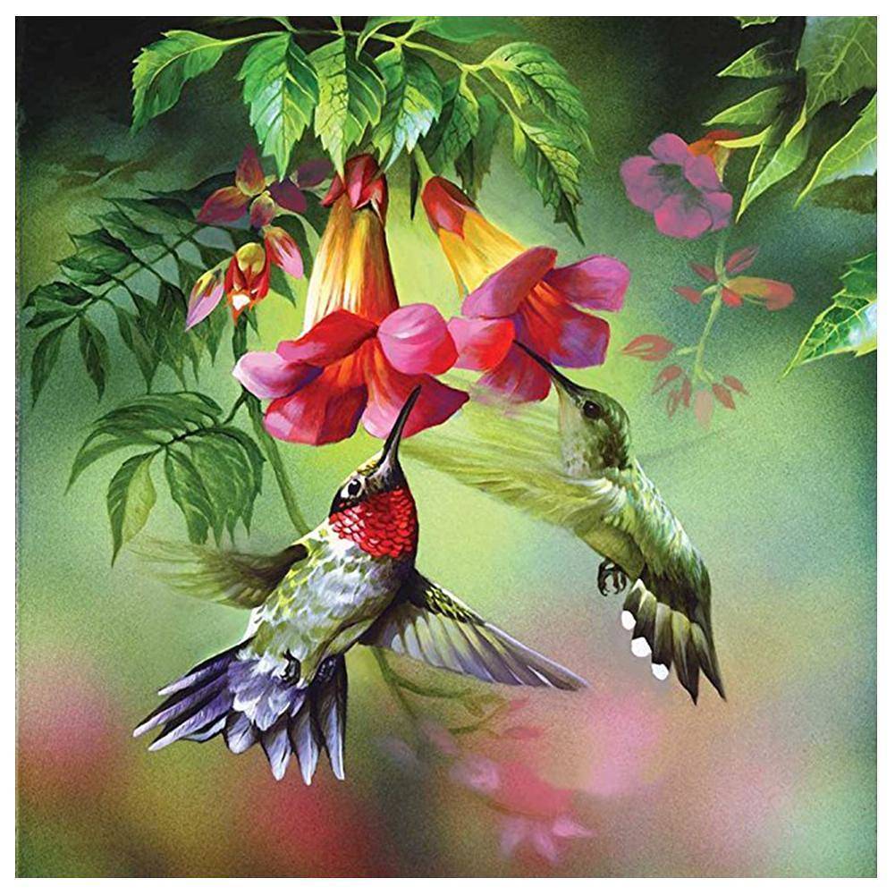 Birds Animal - Full Drill Round Drill - 30x30cm