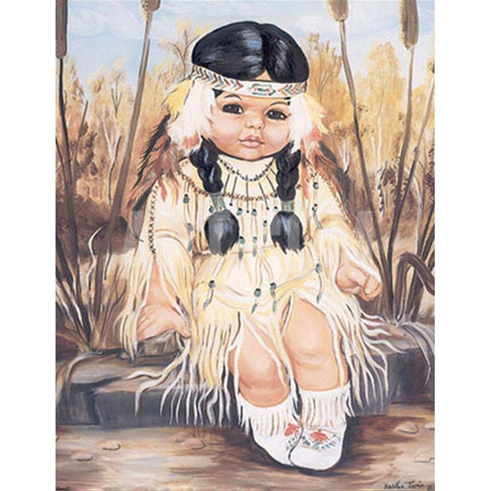 Village Girl - Full Drill Round Drill - 30x40cm
