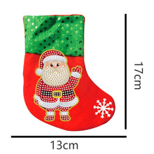 Load image into Gallery viewer, DIY Diamond Painting-3pcs Christmas stocking pendants
