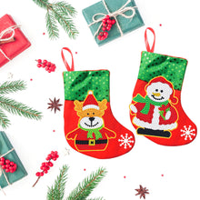 Load image into Gallery viewer, DIY Diamond Painting-3pcs Christmas stocking pendants
