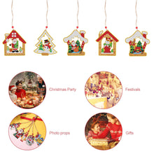 Load image into Gallery viewer, 5pcs/set Double Sided Christmas DIY Diamond Painting  Hanging Pendant Trees Decoration
