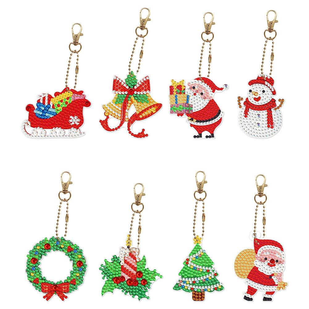 Christmas-Full Special Shaped Diamond Keychain