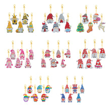 Load image into Gallery viewer, 5pcs DIY Diamond Painting Ladybug Gnomes Double-sided Keychains
