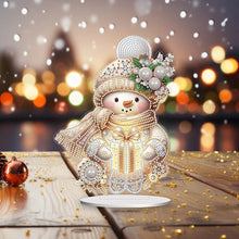 Load image into Gallery viewer, Christmas Snowman-Single Side Drill-Diamond Desktop Ornament
