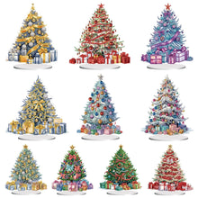 Load image into Gallery viewer, Christmas Tree-Single Side Drill-Wooden Diamond Desktop Ornament
