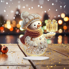 Load image into Gallery viewer, Christmas Snowman-Single Side Drill-Diamond Desktop Ornament
