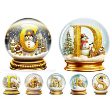 Load image into Gallery viewer, Christmas Crystal Ball Letter-Full Round Diamond Painting-30x30cm
